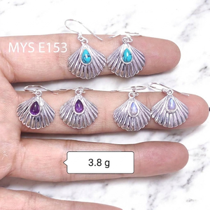 Pendientes de Plata de Ley 925 con Turquesa Natural en Forma de Gota, MYS-E157, Personalizados OEM ODM, Marca Privada, Joyería India para Mujer, para Fiestas - Product Image 1