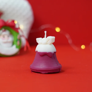 Bougies décoratives cloche de Noël artisanales, lot de 2, décoration rustique pour les fêtes, centre de table festif, cadeau pour la maison, table d'hiver - Product Image 4