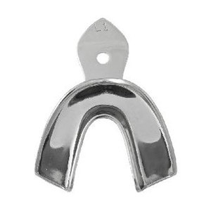 Bandeja de Impresión Dental de Calidad Premium con Borde L1, Sólida, Tamaño Inferior XL, de Acero Inoxidable, Reutilizable, Autoclavable, Sin Perforaciones - Product Image 1