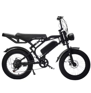 Vélo électrique rétro style neige avec pneus larges 20*4 pouces, batterie lithium 48V 10Ah, double suspension, freins à disque doubles - Product Image 2