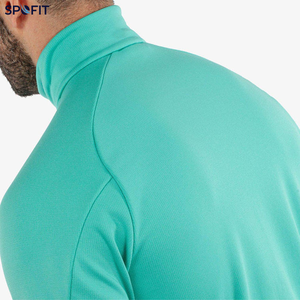 Custom Men's Quarter <b>Zip</b> Pullover 100% Polyester Fleece Sweatshirt Long Sleeve Stand Collar Casual Wholesale Manufacturer - Product Image 5