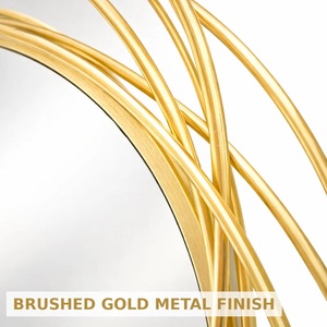 กระจกตกแต่งผนังรูปทรงเกลียวเหล็กสีทองสไตล์โมเดิร์นหรูหรา สำหรับตกแต่งบ้าน กำลังเป็นที่นิยมในปี 2026 - Product Image 3