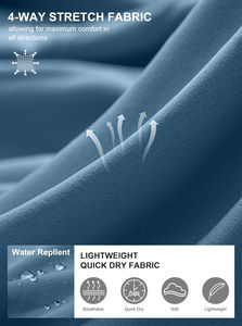 Shorts de golf décontractés pour hommes 7 pouces en Spandex/Polyester légers, séchage rapide, respirants, 3 poches, motif tendance, style urbain - Product Image 4