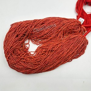 Cuentas de Coral Rojo Italiano Natural 2026, Cuentas de Coral Rojo Italiano en Forma de Tubo, Cuentas de Piedras Preciosas, para la Fabricación de Joyas, 20 Pulgadas - Product Image 2
