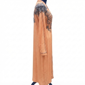 Caftán Abaya Modesto para Mujer, Hecho a Medida, con Pedrería de Lujo, Poliéster Transpirable, Hecho a Mano, Largo hasta el Tobillo, Manga Larga, Primavera - Product Image 3