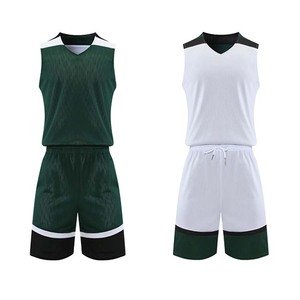 Ensemble de maillot et short de basket-ball haut de gamme, tissu respirant, vêtements de sport pour entraînement d'équipe - Product Image 1