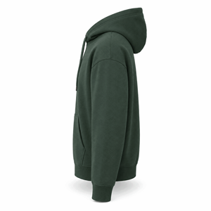 Sweat à capuche personnalisé vert forêt épais pour homme, respirant, avec poches, épaules tombantes, en molleton de coton, style streetwear, OEM ODM - Product Image 6