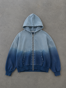 Sudaderas con Capucha para Hombre, Fabricación OEM, Felpa de Algodón Grueso, Lavado Ácido, Estilo Vintage, Corte Regular, Bolsillo Bordado, Transpirable - Product Image 5