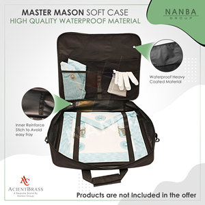 MM-WM Black Square and Compass Cordura Fabric Eco-friendly High Quality Soft <b>Case</b> - Product Image 4