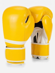 Guantes de Boxeo Amarillos de PU con Cordones y Soporte para Muñeca, para Entrenamiento de Adultos - Product Image 6