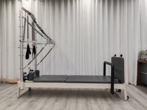 Reformador de Pilates de Segunda Generación, Blanco, Pequeño, de Aleación de Aluminio, Seguro para Ejercicios <span class=keywords><strong>en</strong></span> Estudio, Cama de Ejercicio y Modelado Corporal - Product Image 1