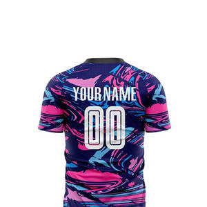 ชุดเสื้อฟุตบอลแบบซับลิเมชั่นสั่งทำพิเศษ แขนสั้น ระบายเหงื่อได้ดี ผลิตจากโพลีเอสเตอร์ ชุดกีฬาฟุตบอลสำหรับทุกเพศ - Product Image 3