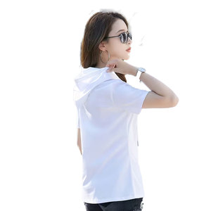 เสื้อฮู้ดดี้ผู้หญิงสำหรับฤดูร้อน แห้งเร็ว ระบายอากาศดี ป้องกันแสงแดด สวมใส่สบาย ทรงพอดีตัว เนื้อผ้านุ่มพิเศษ คุณภาพพรีเมียม - Product Image 3