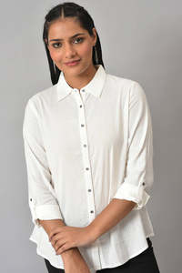 Camiseta Corta Casual de Mujer, Tejida, 100% Algodón, Antiencogimiento, Cuello Alto, Manga Media, Corte Holgado, Estampado por Transferencia Térmica - Product Image 6