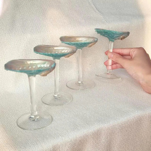 Eco-Friendly <b>Abalone</b> <b>Shell</b> Cocktail Glass Handmade Natural Wine Goblet Rustic Champagne Cup for Wedding Bar Celebration - Violet - Product Image 6