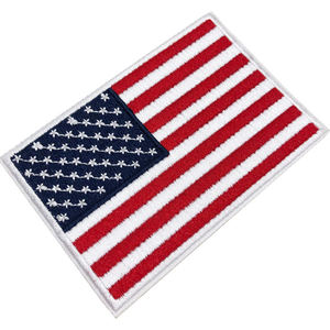 Parches Bordados de Tela con Apliques de Diseño Personalizado, Parches Bordados Termoadhesivos con Diseño de Bandera - Product Image 6