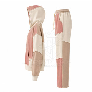 High Quality Fashion Wear Women Patch Work Lounge Wear Set Lightweight Soft Fabric Relaxed Fit <b>For</b> Indoor Outdoor Daily Wear - Product Image 3