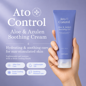 MOMOSOW Ato Control Gel Calmante de Aloe y Azuleno 200g, Hidratante y Refrescante para Después del Sol, para Piel Sensible - Product Image 1