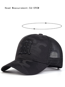 Gorra de béisbol transpirable de malla para hombre, perforada con láser, estilo trucker, con cierre snapback de alta calidad y premium. - Product Image 4