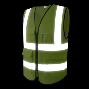 Gilet de sécurité réfléchissant en polyester, classe 2, imperméable, avec LED clignotante, fluorescent, haute visibilité, personnalisable - Product Image 6