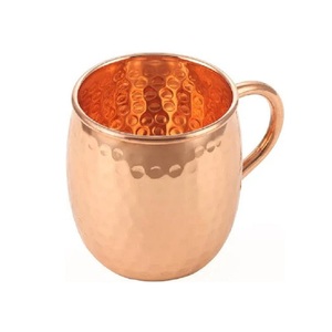 Pure Copper <b>Mug</b> Classic Design Eco-Friendly Portable <b>Large</b> Capacity Leak-Proof with Handle - Product Image 2