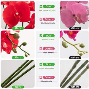 THAF-013 Tiges florales de Phalaenopsis, raffinées brindilles d'orchidées en latex pour la décoration esthétique des pièces et les arrangements floraux de célébration - Product Image 4