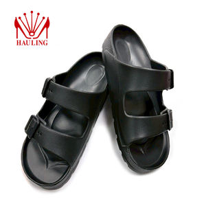 Chanclas de EVA con suela gruesa y base plana, con concepto deportivo, para la venta al por mayor de sandalias. - Product Image 2