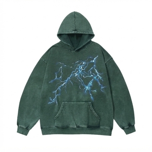 Sweat à capuche zippé tendance pour homme, motif graphique décontracté, streetwear moderne, confortable, brodé, 100% coton, collection automne - Product Image 4