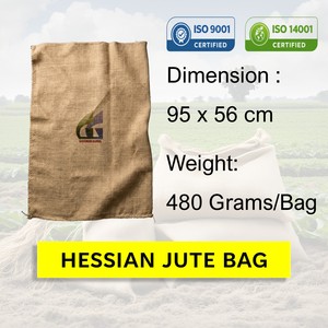 ถุงปอกระเจาขนาด 95x56 ซม. น้ำหนัก 480 กรัม สำหรับบรรจุภัณฑ์กาแฟ โกโก้ อาหารเกรดเกษตรกรรม ใช้ซ้ำได้ พิมพ์โลโก้ได้ตามต้องการ ยี่ห้อ Goodman Global บังกลาเทศ - Product Image 2
