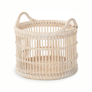 Cane <b>rattan</b> storage baskets rounded shape basket crafted by hand kitchen cabinet organization - Product Image 5