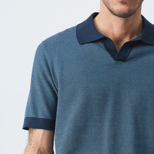 Polo en coton pour homme, col classique plié, design tendance, manches courtes, avec personnalisation du logo / Haute qualité - Product Image 3