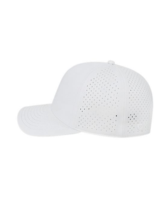 Gorra deportiva unisex con logotipo bordado personalizado OEM MOQ bajo 5 paneles gorra de golf lona agujeros cortados con láser elegante para actividades al aire libre - Product Image 6
