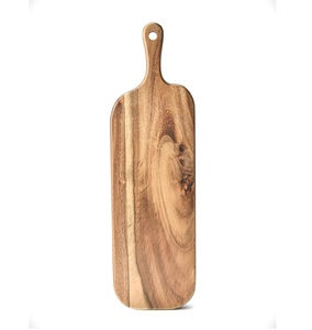 Planche à découper en bois d'acacia, planche à viande, à fromage, à pain, à légumes, à fruits, planche à charcuterie, planche de service pour fromage avec poignée - Product Image 5