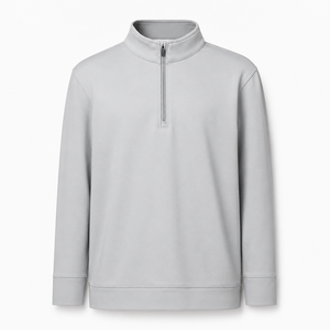 Sweat-shirt en gros : Fermeture éclair quart de tour personnalisée en molleton bouclette pour les détaillants sportifs américains, logo, faible MOQ, tailles S-XL - Product Image 2