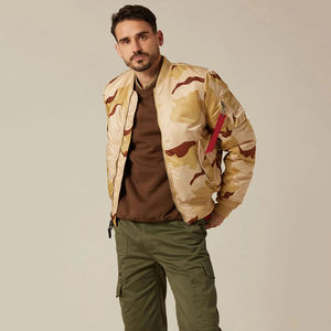 Men's Winter High Street Woolen Fashionable Windproof Bomber <b>Jackets</b> Stand Up Collar Pocket Decoration Solid Color Men's <b>Jackets</b> - Product Image 2