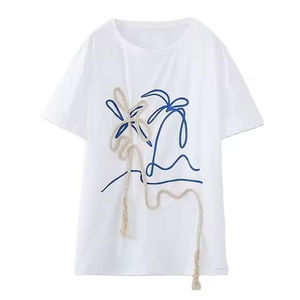 Camiseta de Hombre al por Mayor, Personalizable con Logotipo, Nuevo Estilo, Cómoda, Recién Llegada, Impresión Láser, 100% Algodón/Fibra de Bambú, Corte Holgado - Product Image 1