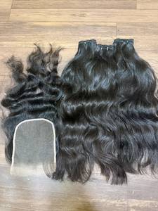 ผมต่อแบบ Body Wave ขนาด 20 นิ้ว ผมแท้ 100% เกรด 12A แบบ Remy ของอินเดีย  ถักด้วยเครื่องจักรแบบ Double Weft - Product Image 1