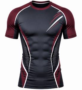 T-shirt de sport pour homme, coupe ajustée, respirant, en toile, à compression premium, séchage rapide, pour la course à pied, la gym, l'entraînement et le fitness - Product Image 3