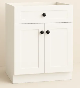 ตู้ครัวบานเปิดคู่สีขาวเบส รุ่น B36 แบบ Shaker Door ประกอบสำเร็จ (RTA) ผลิตในเวียดนาม - Product Image 1