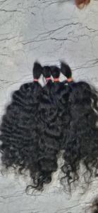 ผมเรมี่ผมหยิกอินเดียสีดำมีสไตล์ผมชาวอินเดียบริสุทธิ์ผมคนตัวเดียวที่มีปลายธรรมชาติ - Product Image 5