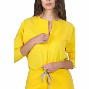 Tenues d'infirmière et de médecin pour femmes en spandex/polyester, personnalisables et tendance, créez votre propre ensemble, vente en gros pour les hôpitaux, y compris les tenues. - Product Image 1