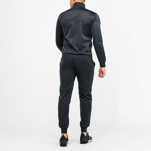 Men's Black Quick Dry Breathable Fleece Tracksuit Full <b>Zip</b> <b>Hooded</b> Sporty Jogging Suit Side Pockets Polyester/Cotton Winter Wear - Product Image 3