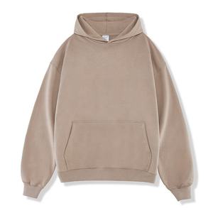 Sweat-shirt à capuche surdimensionné personnalisé pour homme, 100% coton, sans cordon de serrage, impression en relief, logo personnalisé - Product Image 2