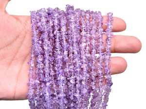 Perles de copeaux d'améthyste naturelle brésilienne non taillées, 3mm-4mm, mélangées, semi-précieuses, lisses, pour la fabrication de bijoux - Product Image 2