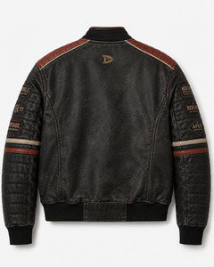 Custom Men Genuine Leather <b>Jacket</b> OEM Private Label Motorcycle <b>Biker</b> <b>Jacket</b> Wholesale Manufacturer - Product Image 2