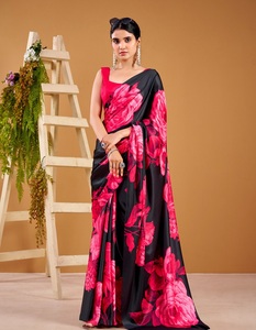 Leranath Fashion Indian Traditional Ethnic <b>Saree</b> Floral Print Recycled Materials for Women Casual Wear All Seasons Fancy Trendy - Product Image 1