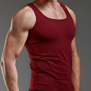 Meilleure Vente Débardeur Homme Uni Respirant Séchage Rapide Écologique Coupe Ajustée Non-tissé Coton Haute Qualité Tenue de Fitness Décontractée - Product Image 5