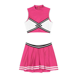 New Arrival Factory Rate Made Pakistan Women Cheerleading Uniform Reversible Latest Style Sleeveless <b>Sets</b> Customizable Sale - Product Image 6
