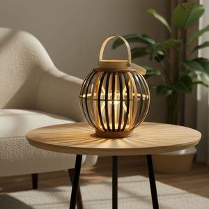 Lanterne de plage de haute qualité en bambou et osier, écologique, couleur naturelle, idéale pour la maison, le jardin et l'hôtel - Product Image 6