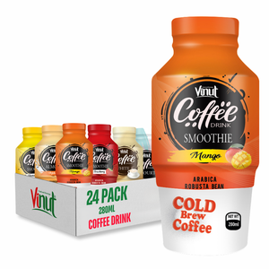 Échantillon gratuit de café infusé à froid 280ml - Arabica et grains de robusta, VINUT Vietnam, sans OGM, sans produits laitiers, sans gluten, marque privée, Fa - Product Image 1